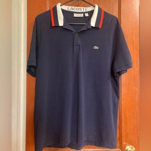 Lacoste Navy Short Sleeve Extra Large